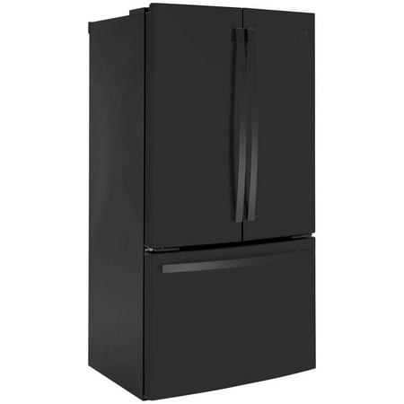 GE - 23.1 Cu. Ft. French Door Counter-Depth Refrigerator - Black slate
