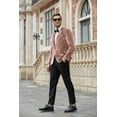thumbnail image 6 of COOFANDY Men's Velvet Tuxedo Jacket - One Button Notched Lapel Velour Suit Jacket for Prom Wedding, 6 of 7