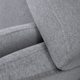 thumbnail image 4 of CURUK Modern Accent Fabric Chair Single Sofa Comfy Upholstered Arm Chair Living Room Furniture Gray, 4 of 9