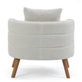 thumbnail image 6 of Glamour Home Alexi Modern Beige Fabric Wing Chair with Button Tufted Back, 6 of 9