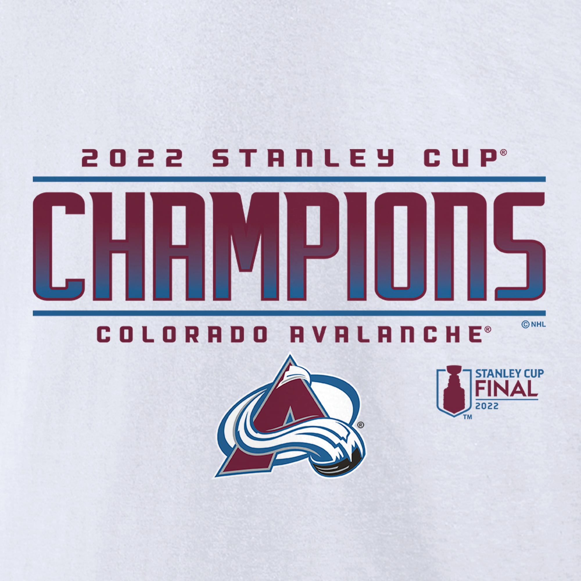 Men's Fanatics Branded White Colorado Avalanche 2022 Stanley Cup Champions Signature Roster T-Shirt - image 4 of 5