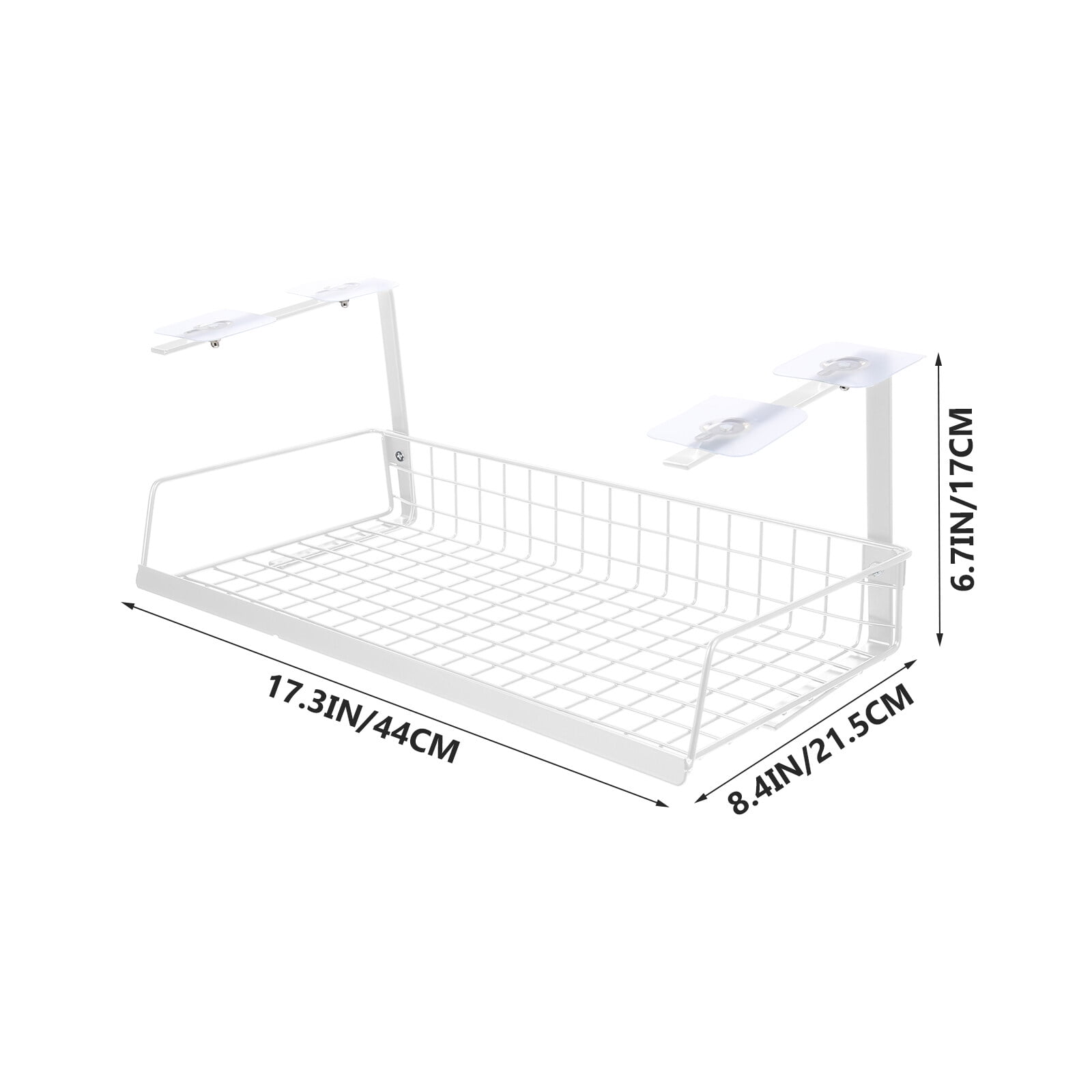 FUEENIRVA White Mesh Cable Organizer Rack for Under Desk Storage and Home Office Cable Management Solution