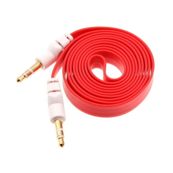 For TCL 40 XL/XE/X/NxtPaper - Aux Cable 3.5mm Adapter Car Stereo Aux-in Audio Cord Speaker Jack Wire Flat