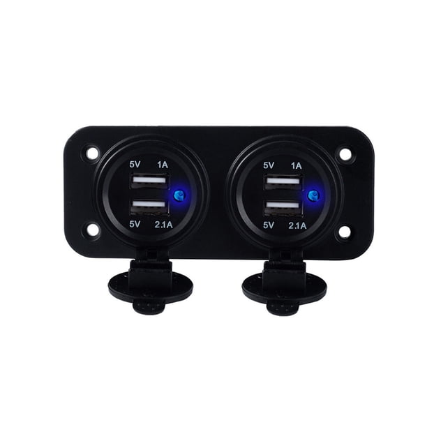 Kenally Panel de interruptores Puertos Botón de enchufe Regulador rápido Camper digital para suministros de automóviles Interruptores de Type2 NO2