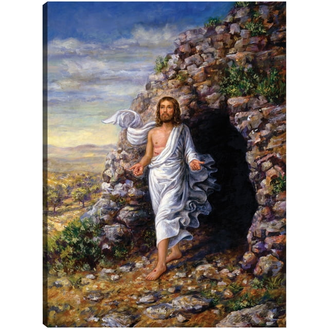 Cuadro Decorativo - jesus resucita Jr Impresión en canvas, estrechado.