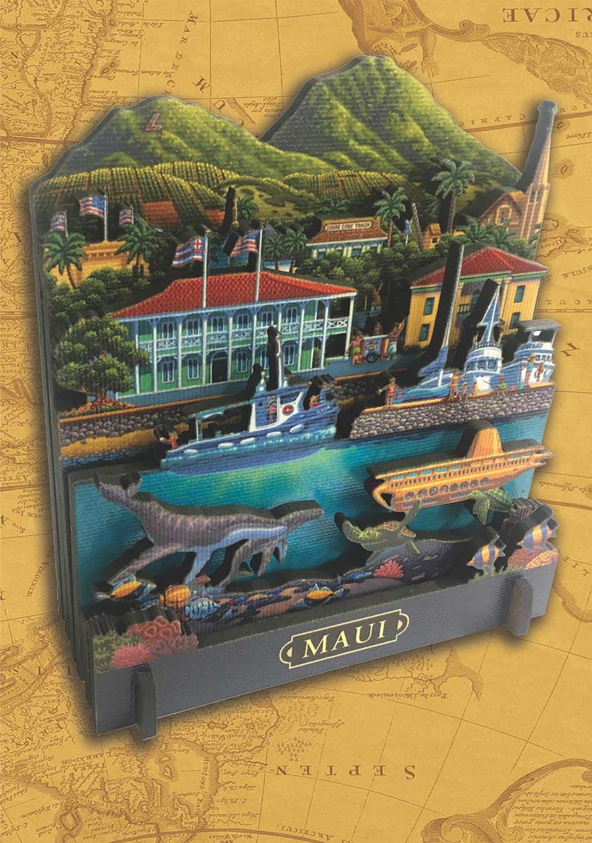 Dowdle Folk Art Maui By Artist Eric Dowdle 100 Piece 3D Jigsaw Puzzle