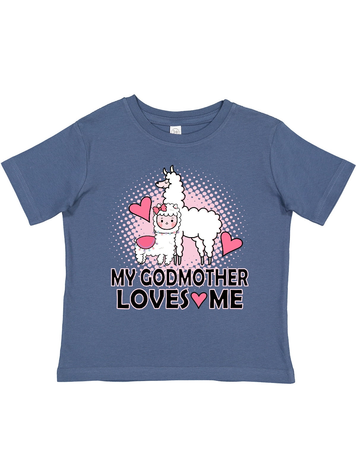 inktastic My Godmother Loves Me Llama Baby T-Shirt