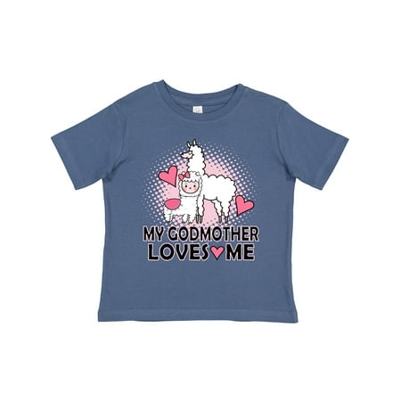 

Inktastic My Godmother Loves Me Llama Gift Toddler Toddler Girl T-Shirt