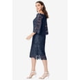 thumbnail image 3 of Roaman's Women's Plus Size Off The Shoulder Lace Dress, 3 of 6