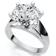 thumbnail image 2 of Pompeii Certified 3 Ct Diamond Solitaire Engagement Cigar Ring 14k White Gold Lab Grown, 2 of 5