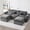 Gray, variant on LUXAPA 120" Modular Sectional Sofa with Movable Ottomans, U-Shaped Couch for Living Room, No Assembly Required, Green