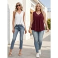 thumbnail image 6 of MOYIKO Tank Tops for Women V Neck Sleeveless Tops Summer Trendy Dressy Casual Flowy Shirts Loose Fit, 6 of 7