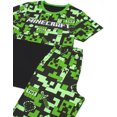 thumbnail image 4 of Minecraft Boys Green Short Sleeve Short Leg Pyjama Set, 4 of 4