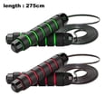 thumbnail image 2 of Cuerda para saltar, paquete de 2, cable de cuerda para saltar de velocidad rápida sin enredos con rodamientos de bolas, para fitness, 2 of 5