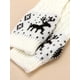 thumbnail image 4 of Women Fingerless Gloves - Winter Arm Warmer Gloves Wrist Gloves Thumbhole Stretchy Gloves Knitted Gloves2setwhite + Black, 4 of 4