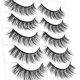 thumbnail image 5 of Pestañas naturales, pestañas postizas, pestañas cortas, 5 pares de pestañas de visón, visón siberiano real, pestañas redondas, largas y gruesas, reutilizables y hechas a mano, pestañas postizas no irr, 5 of 5