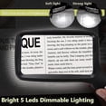 thumbnail image 3 of Lupa con luz, lupa plegable de mano 3x rectangular grande iluminada con LED regulable para lectura, 3 of 5