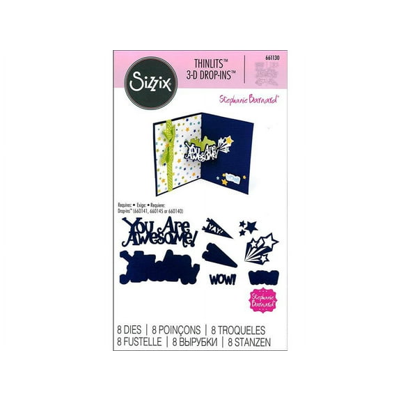Sizzix SBarnard Thinlits Die Drop In Awesome