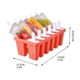 thumbnail image 3 of Molde de silicona de grado alimenticio para hacer paletas heladas con palitos | Molde para paletas caseras para helados y batidos de frutas, 3 of 7