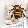 thumbnail image 4 of Pofeuu Honey Bee Print Polyester Microfiber Plush Pillowcases, Super Soft and Cozy Pillow Case Covers with Envelop Closure（Pillow core not included）-16"x24", 4 of 6