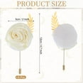 thumbnail image 2 of Uxcell 6 Pcs Ramilletes de Rosa para Novios Pins para Hombres Ceremonia de Boda Aniversario Prom Fiesta Formal, Crema(4.7"x2"), 2 of 7