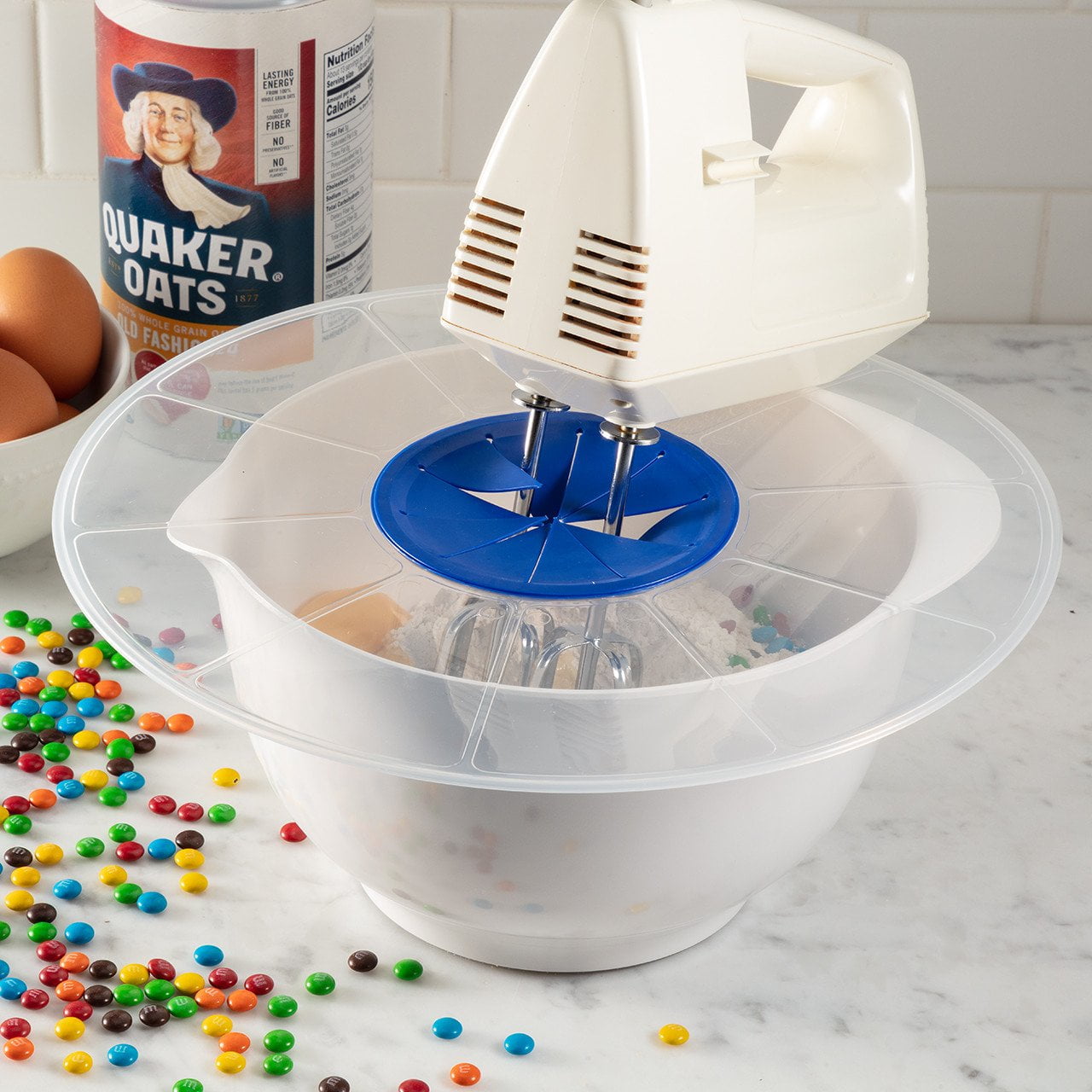 Hutzler 12Inch Mixing Bowl Splatter Guard, Mixer Splash Shield Bowl