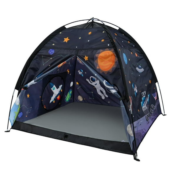 MountRhino Kids Play Tent & Playhouse 48""x48""x42"" Indoor Outdoor Kids Tent Portable Children Tents Playhouse for Boys Girls Imaginative Camping Playground Games Gift (Space Rockets)