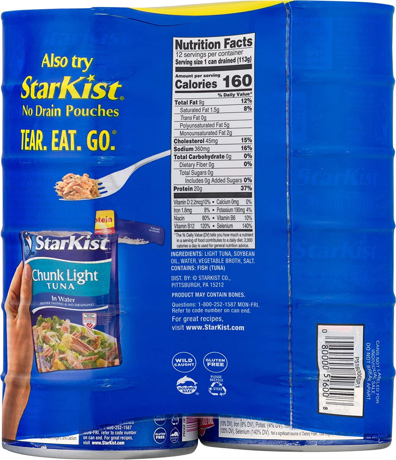 StarKist Chunk Light Tuna in Oil, 5 Oz, Pack of 12