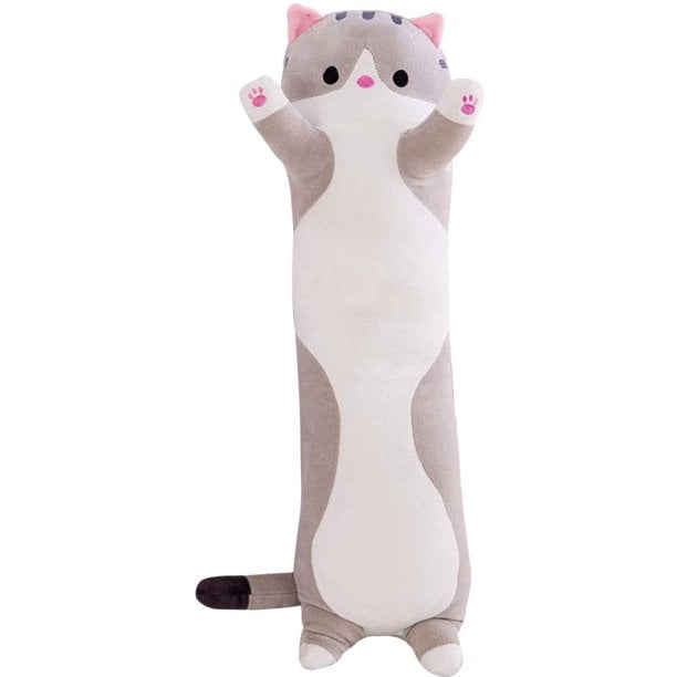 MHHSPOL Cat Soft Pillow,Cotton Cute Cat Doll Plush Toy Long Throw Sleeping Pillow Cotton Stuffed Sleeping Pillow Cat Plush Stuffed Pillow Toy Animal Plush Toy Decoration Gifts for Kids