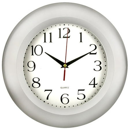 TIMEKEEPER 6409 11" Round Silver Wall Clock