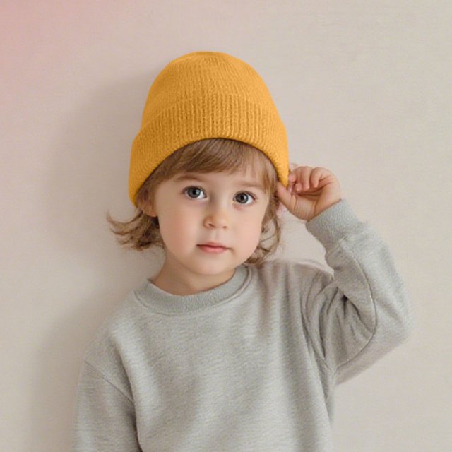 YUNAFFT Bonnet Tricoté Uni pour Enfants, Chaud, Décontracté, Style Classique Simple