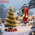 thumbnail image 4 of Metal Hanging Christmas Tree Wind Decorations - Festive Garden Spinners with Zigzag Pattern Design Perfect for Holiday Yard Decor, 4 of 7