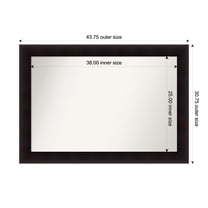 Amanti Art Custom Wall and Bathroom Mirror (30.75 x 43.75 in.), Portico Espresso Frame