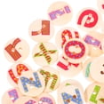 thumbnail image 3 of BESTOYARD 100Pcs Assorted Color Wooden Buttons Alphabet Two Hole Durable Buttons for Knitting and Sewing, 3 of 8