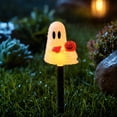 thumbnail image 3 of 6 Styles Halloween Solar Ground Stake Lights Pumpkin Ghost Mummy Maple Leaf Waterproof LED Outdoor Garden Lamps Auto On/Off 2 Lighting Modes On/Flashing for Yard Party Decor, 3 of 7