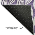 thumbnail image 5 of Addison Rugs Mayfield Premium Machine Washable Transitional Swirls Purple Runner Rug, 2'3" x 7'6", 5 of 5