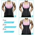 thumbnail image 6 of SHAPEVIVA Women Waist Trainer Corset Zipper Vest Body Shaper Cincher Tank Top with Adjustable Straps, 6 of 7