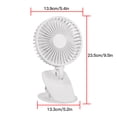 thumbnail image 2 of Ventilador de sobremesa portátil ajustable de 3 velocidades con clip, para oficinas, acampar en casa, color blanco tholdsy HA6049-02B, 2 of 6