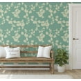 thumbnail image 5 of S4sassy Removable Nature-inspired Waterproof Wall Wrap, Textured Finish Wallcover, Blossom Print Contact Paper for Walls, Cabinets, Dresser, Self Adhesive Vinyl Wallpaper Roll- Green (25"x240" inch), 5 of 9