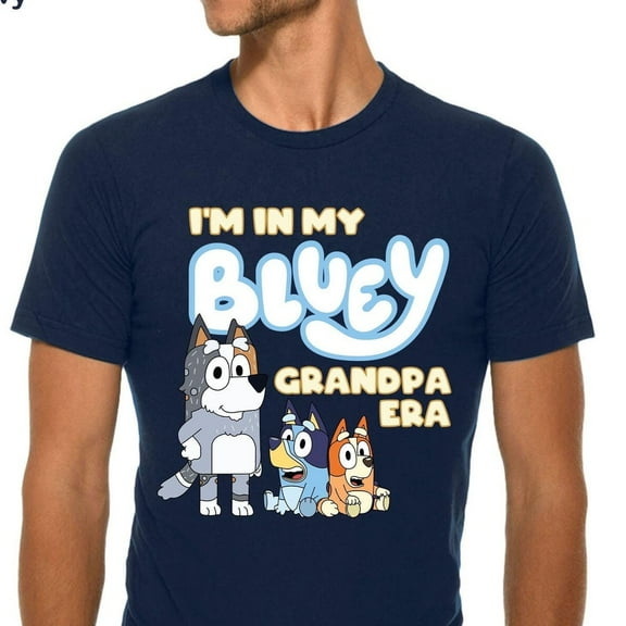 In My Bluey Grandpa Era Shirt, In My Bluey Pop Pop Era T-Shirt, In My Bluey Pawpaw Tee, In My Bluey Papa Era Shirt, Gift For Bluey Grandad Unisex S-5XL Hot Trending Shirt, Vintage Birthday Gift