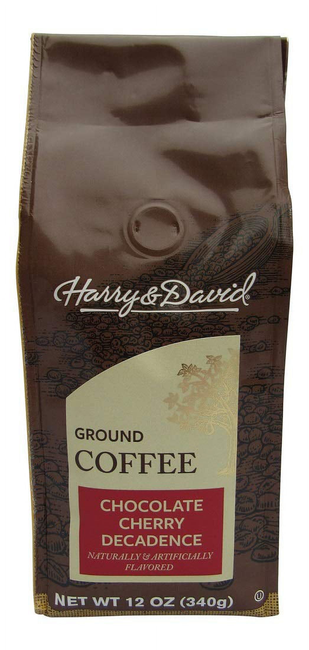 Harry & David Chocolate Cherry Decadence, Medium Roast Ground Coffee, 12 Oz, 2 Pack