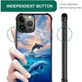 thumbnail image 5 of Case for iPhone 15 Pro Case, Sunset Dolphin Ocean Pattern Graphic Design Girl Boy Soft Silicone Hard Acrylic Shock Protection Case for iPhone 15 Pro, 5 of 7