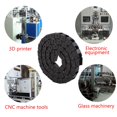 thumbnail image 3 of R28  Black Plastic Cable Wire Carrier Drag Chain, Reinforced Nylon Cable Drag Chain, for 3D Printer and CNC Router Machine, 1000mm/40inch Long, Nylon Wire Carrier, 3 of 7