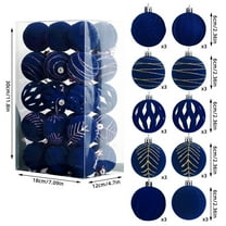 PuSpu 30 Pcs Velvet Christmas Balls Flocked Christmas Tree Ornaments Plastic Balls Xmas Decorative Hanging Ornaments Christmas Tree Decoration Christmas Tree Ornaments
