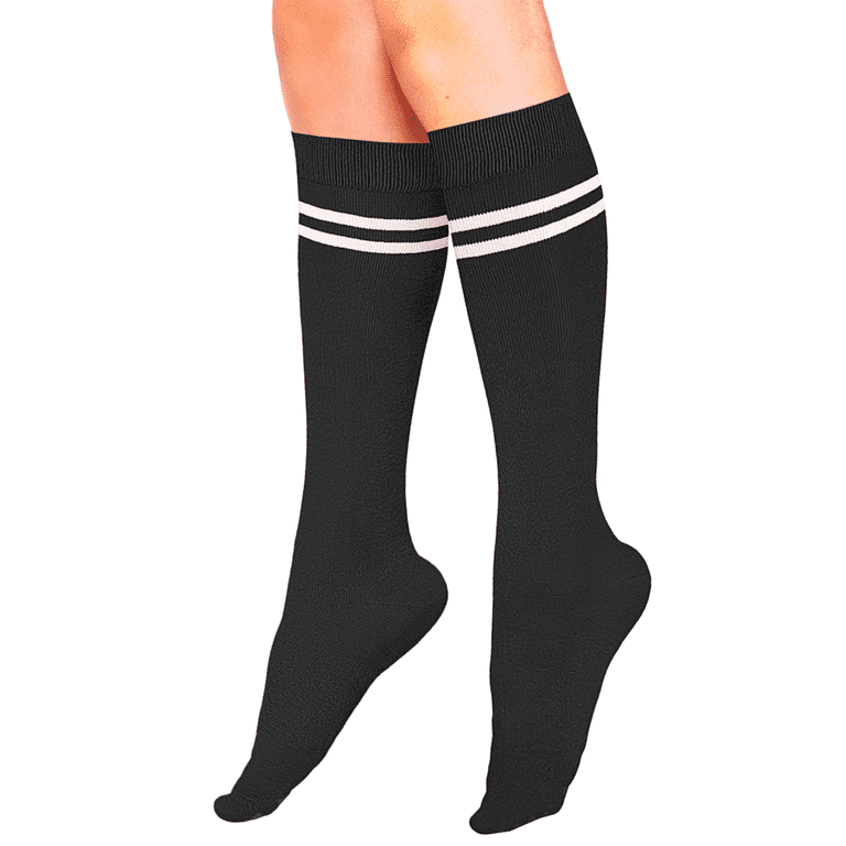 Black knee sale high athletic socks