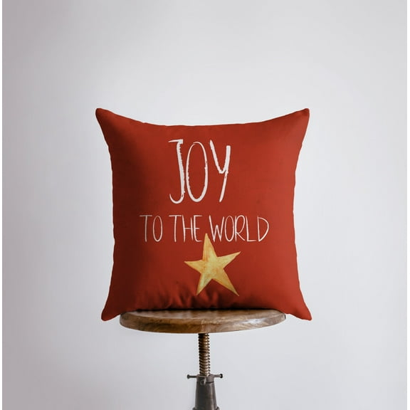 Joy to the World | Red Throw Pillow | Home Decor | Christmas Pillow Cover | Christmas Décor | Red Throw Pillow | Luxury Home Decor | Mom Gift