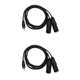 thumbnail image 1 of 2 uds. de enchufe TRS de 3,5mm a enchufe XLR doble, Cable de interconexión de + 1,5m, 1 of 9