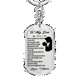 thumbnail image 5 of To My Son Best Thing Ever Stainless Steel or 18k Gold Premium Swivel Dog Tag Keychain, 5 of 16