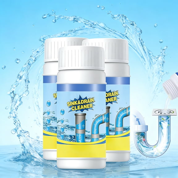 Multi-Functional Drain Cleaner Powder, Quick Foaming Heavy Duty Clog Remover For Kitchen, Bathroom, Shower, Toilet & Sewer Drains