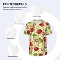 thumbnail image 4 of Daiia Cherries and Ladybirds Mens Baseball Jersey Button Down Shirts Short Sleeve Sports Uniforms-Small, 4 of 9